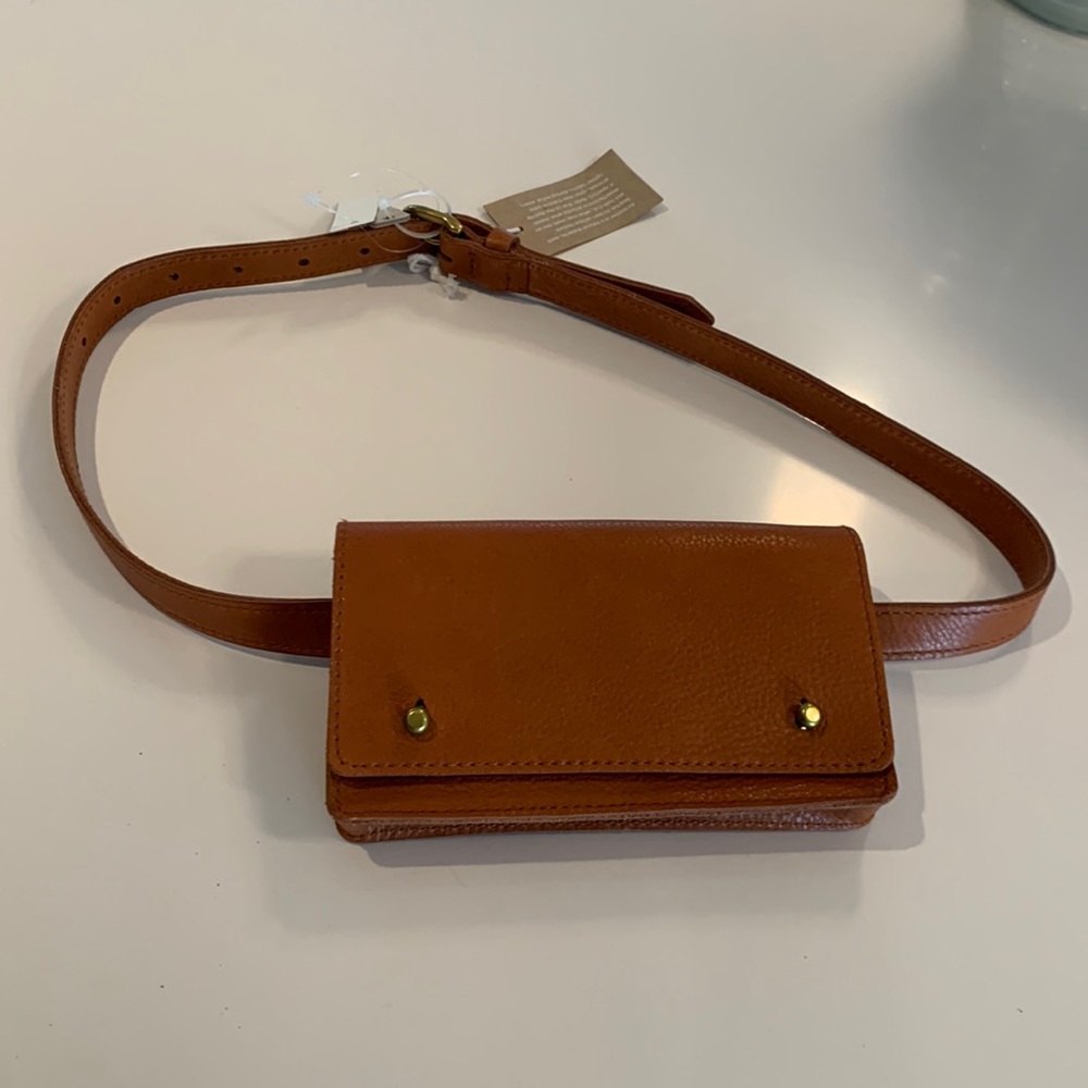 Madewell Tan Leather Crossbody Bag